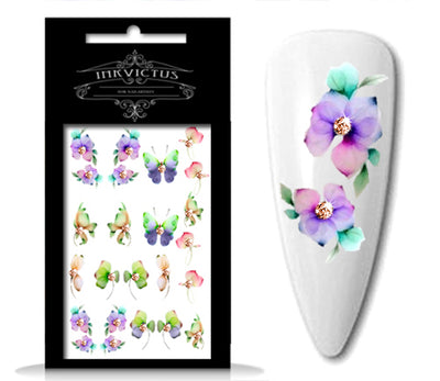 INKVICTUS Flower waterslide nail decals for summer nail art