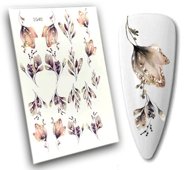 INKVICTUS Waterslide flower nail decals for manicures and pedicures