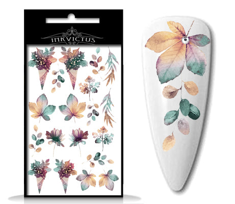 INKVICTUS Autumn waterslide nail decals for manicures and pedicures