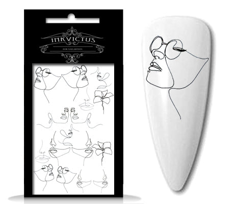INKVICTUS face nail decals / sliders 5346
