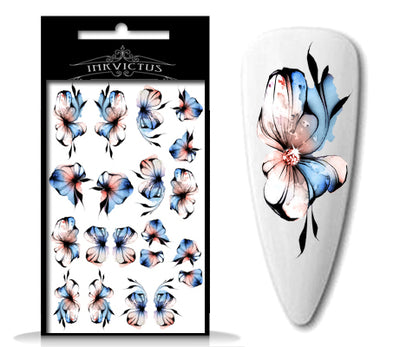 INKVICTUS Flower nail decals for manicures and pedicures