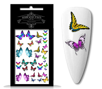 INKVICTUS butterfly nail decals for manicures and pedicures