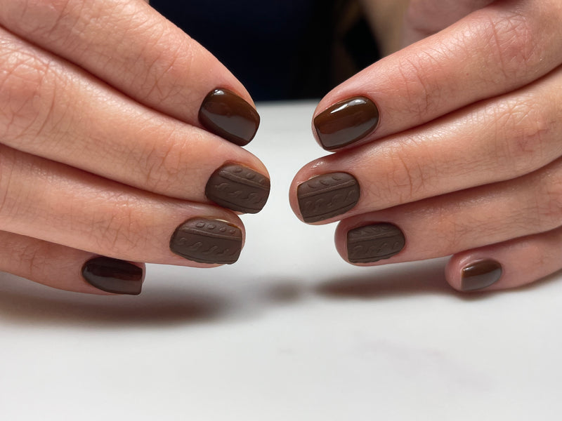 brown chocolate gel nail polish haruyama