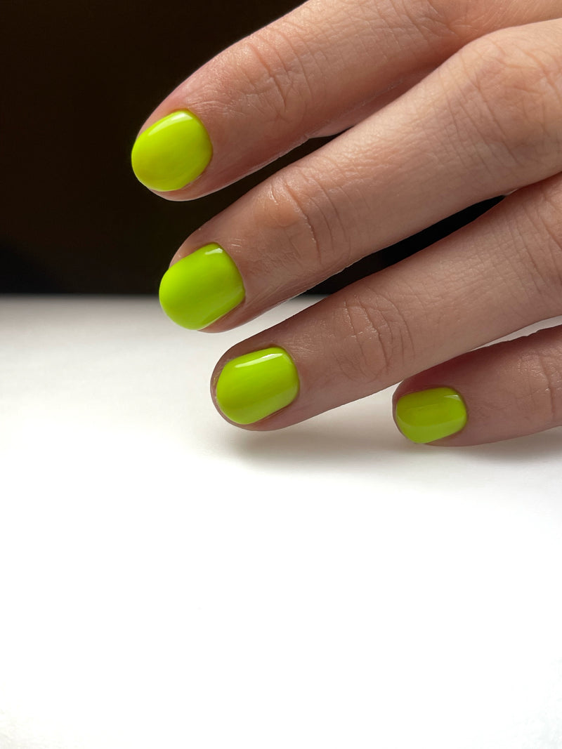 PNB Electric lime green gel nail polish 252