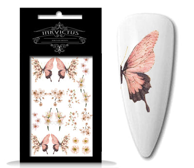 INKVICTUS butterfly and flower waterslide nail decals