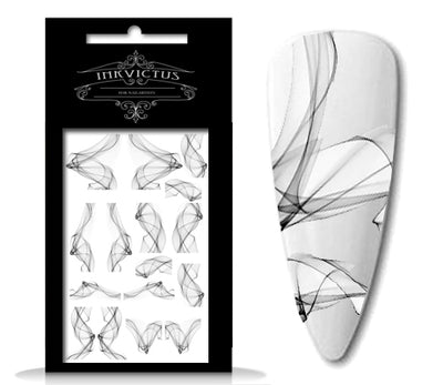 INKVICTUS smokey waterslide nail decals for manicures and pedicures