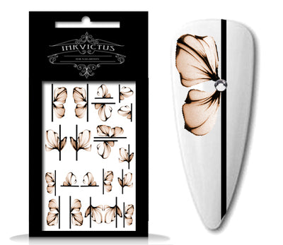 INKVICTUS Geometric flower waterslide nail decals for beautiful manicures and pedicures
