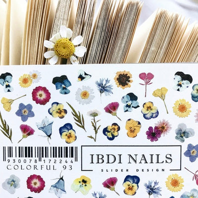 IBDI flower nail decals for manicures and pedicures