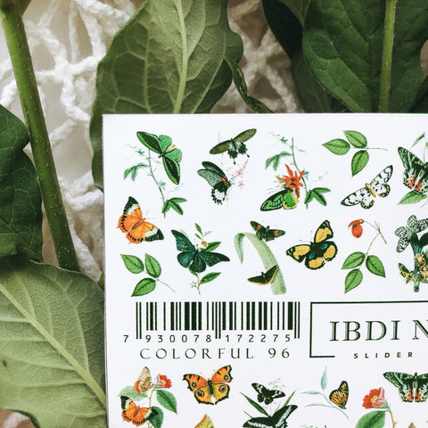IBDI Butterfly waterslide nail decals for manicures and pedicures