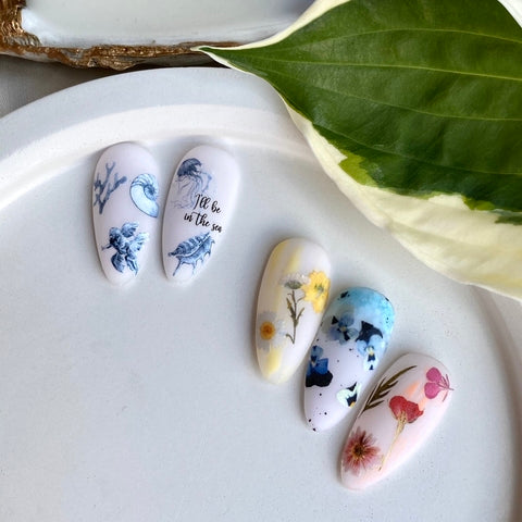 IBDI flower nail decals for manicures and pedicures