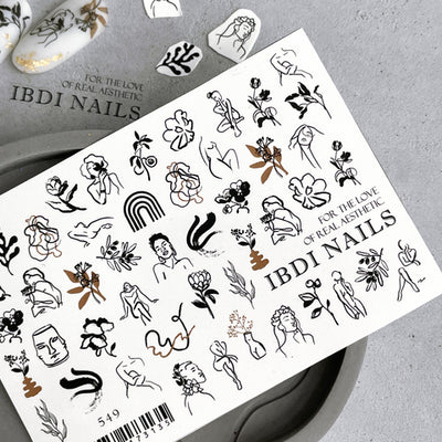 IBDI Abstract nail decals for manicures and pedicures