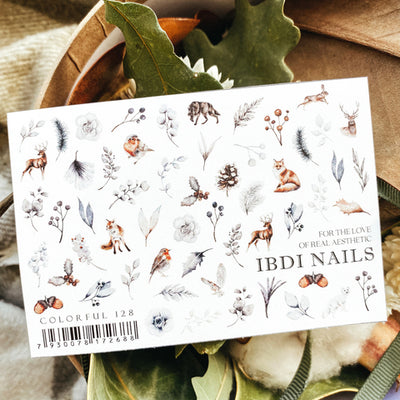 IBDI winter plant nail decals for manicures and pedicures