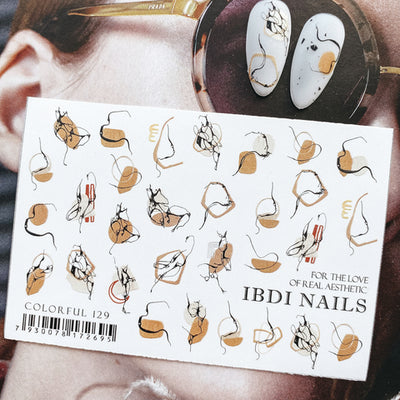 IBDI Abstract waterslide nail decals for manicures and pedicures