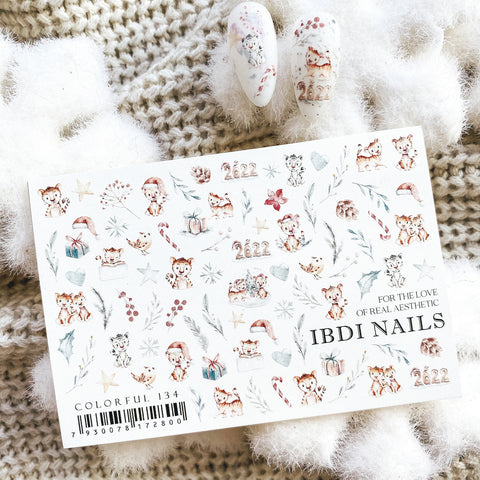 IBDI Winter new year nail decals