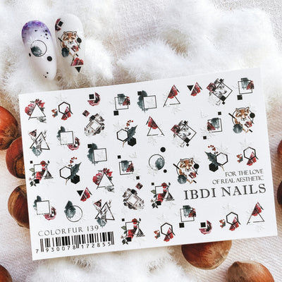 IBDI abstract snowflake nail decals for manicures and pedicures