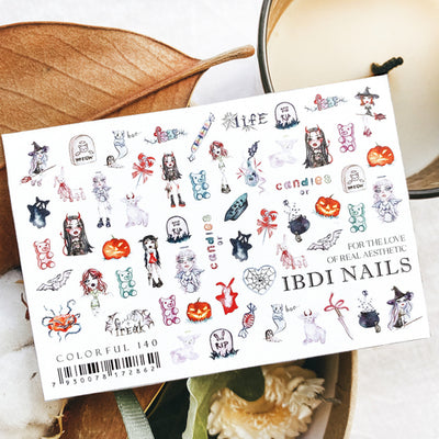 IBDI Halloween nail decals for manicures and pedicures