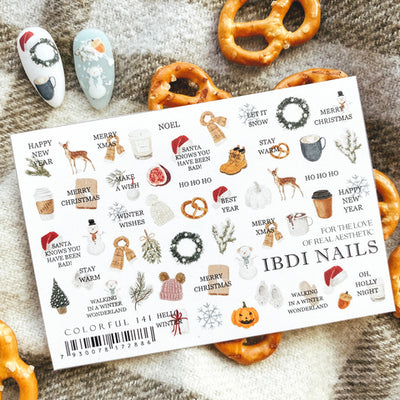 IBDI Christmas nail decals for manicures and pedicures