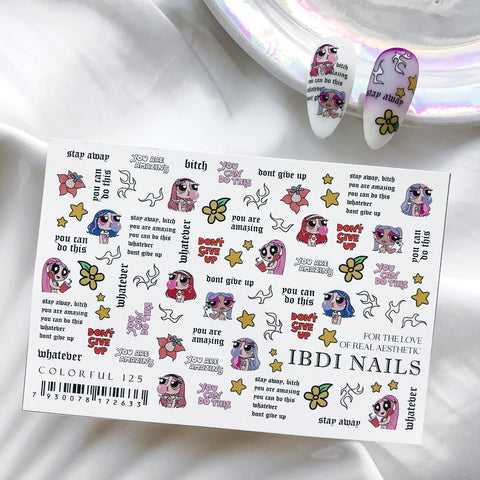 IBDI Anime waterslide nail decals for manicures and pedicures