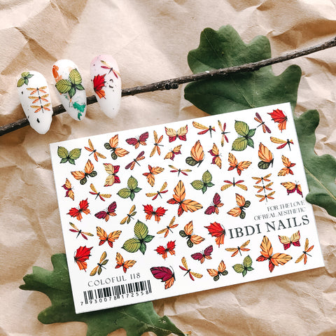 IBDI Autumn nail decals for manicures and pedicures