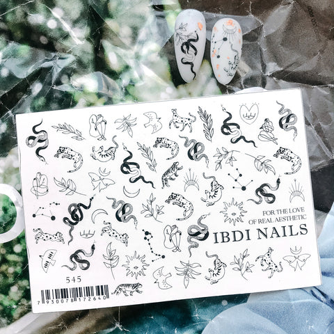 IBDI Snake waterslide nail decals for manicures and pedicures