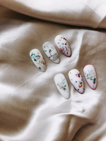 IBDI Flower & Leaf nail decals / sliders 