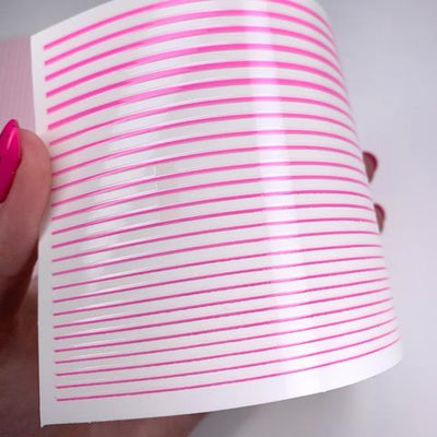 pink foil nail art