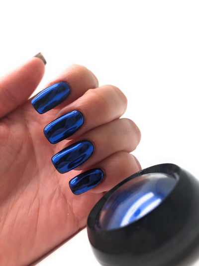 NOCTÍS Blue pigment chrome nail pigment powder for manicures and pedicures