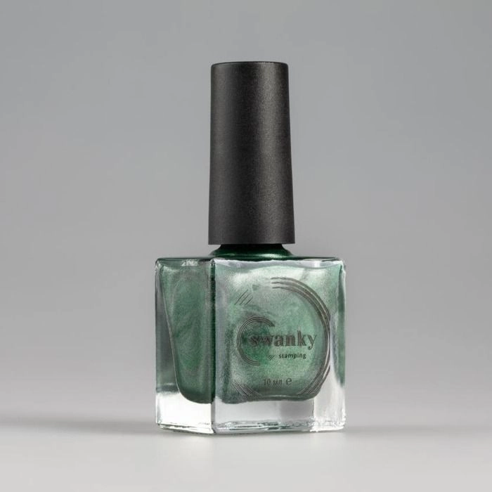 Swanky Stamping polish, metallic green Met08