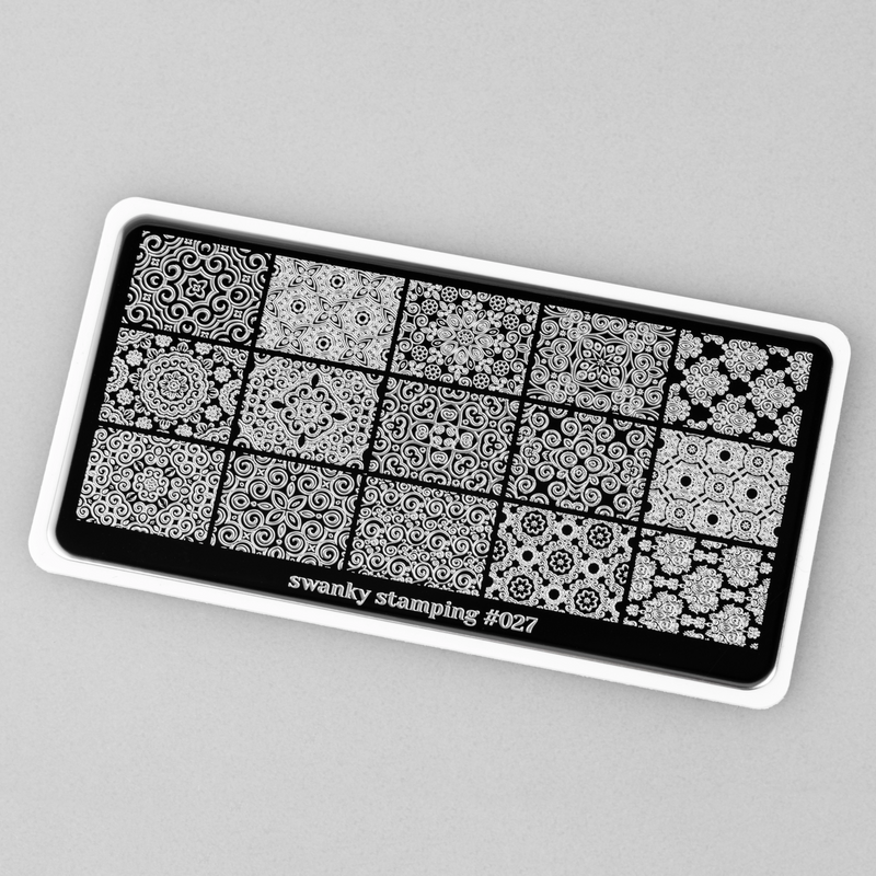 Swanky Stamping plate with patterned designs