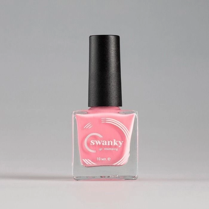 Pink polish for nail stamping plates