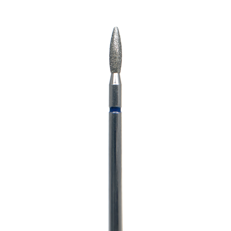 Diamond e-file nail drill bit 2.3mm - flame (Drop), medium grit, Russian electric file bits for Russian manicure