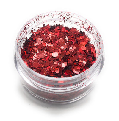 NOCTIS Red glitter for nail art with manicures and pedicures