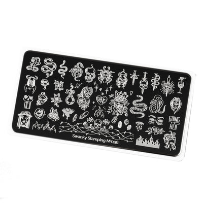 Swanky Stamping snake stamping plate for nail art