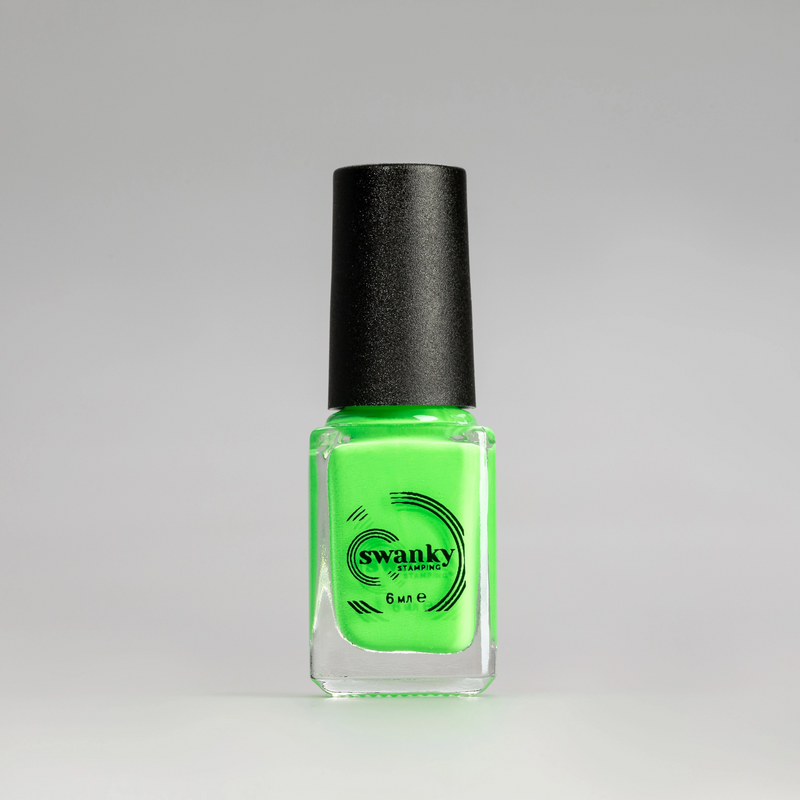 neon green nail polish for stamping plate