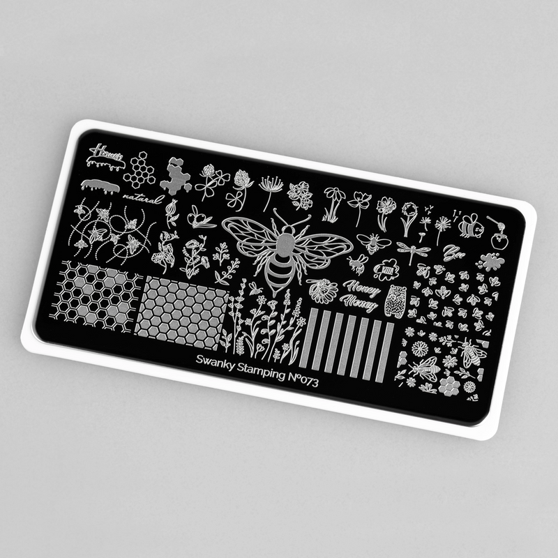 Swanky stamping bee nail art stamping plate