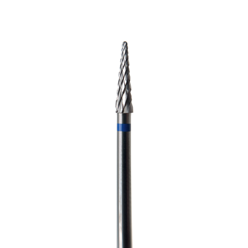 Carbide nail drill bits, medium grits, narrow cone for Russian manicure, used specifically in gel polish removal, narrow shape allows closer work to the cuticle