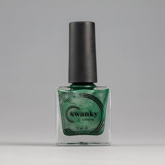 Swanky Stamping polish, metallic green Met08
