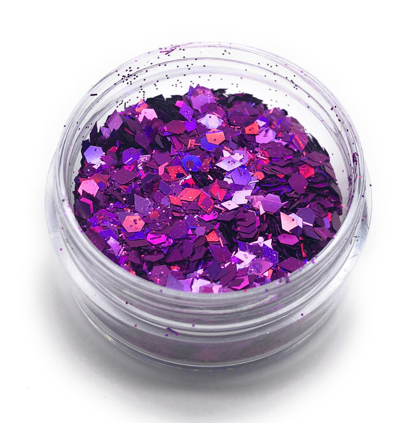NOCTIS Purple nail glitter for manicures and pedicures