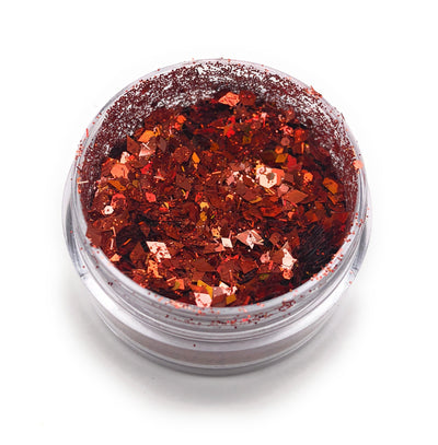 NOCTIS Red ginger nail glitter for manicures and pedicures