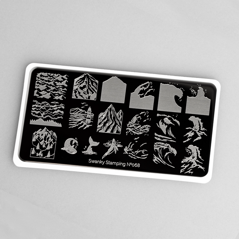 Swanky Stamping ocean nail stamp plates