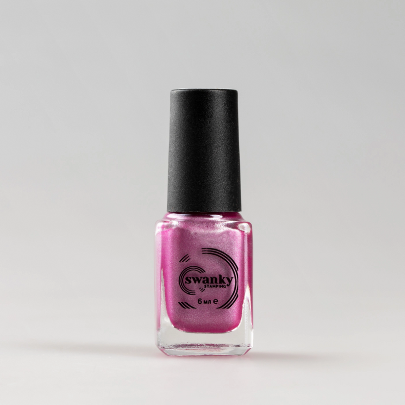 pink metallic nail polish for stamping plates