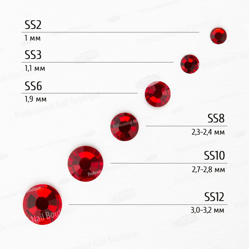 PNB Rhinestones Glass Red Mix 200 pcs – NashlyNails