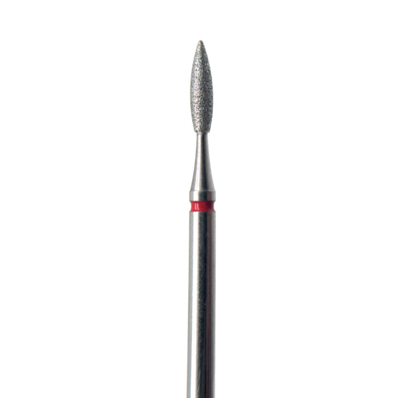 Diamond e-file nail drill bits 2.0 mm– flame drop (round tip), soft gr ...