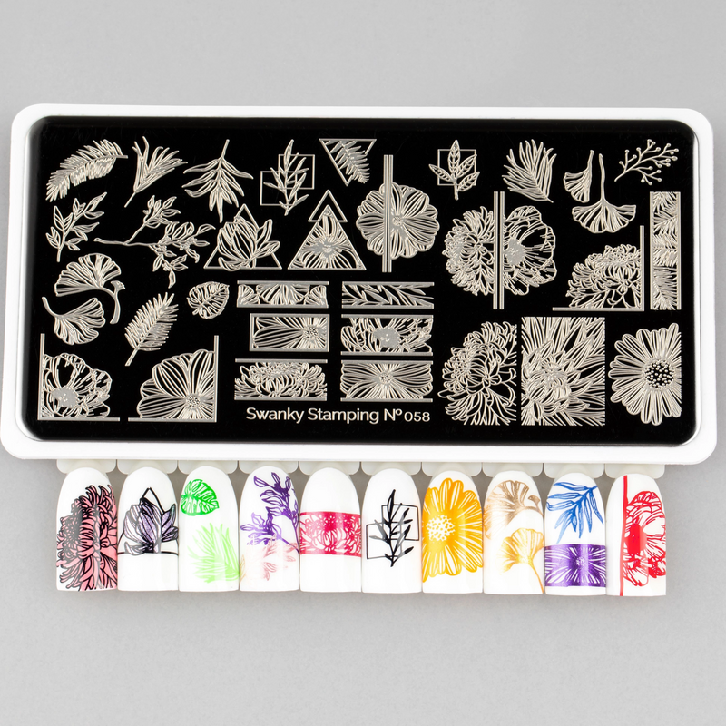 Flower stamping plate