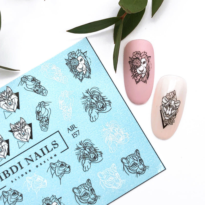 Beautiful animal decal and slider for manicures and pedicures